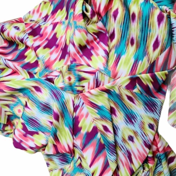 Onzie Colorful Cropped Leggings Bold Yoga Psychedelic Print Size Small Medium - Picture 9 of 12